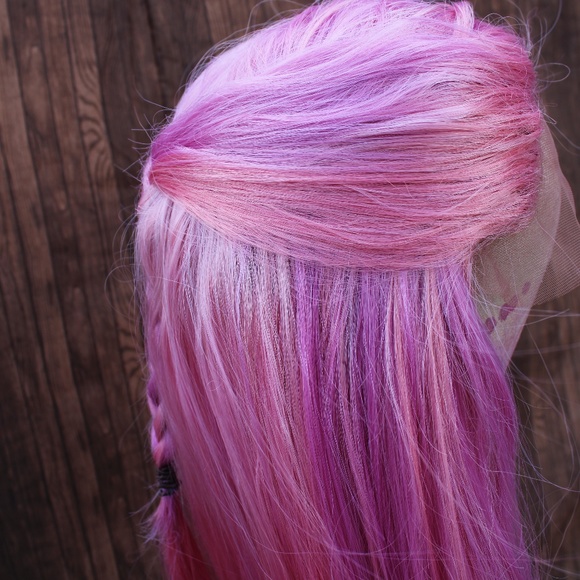 Accessories - New [Custom dyed] purple pink Braid lace front wig